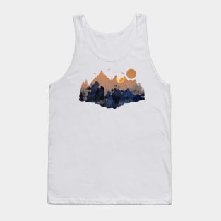 Sunset on the rocky hills Tank Top